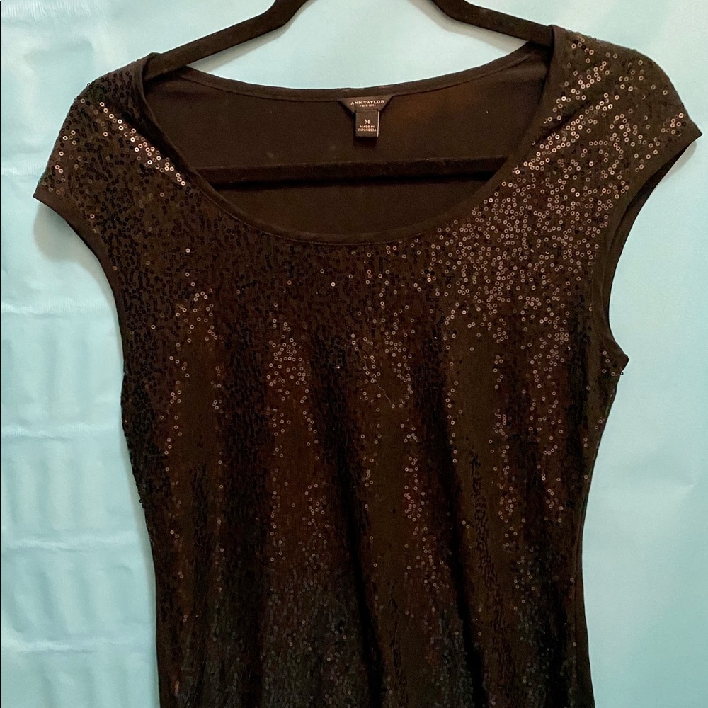 Black sequence top